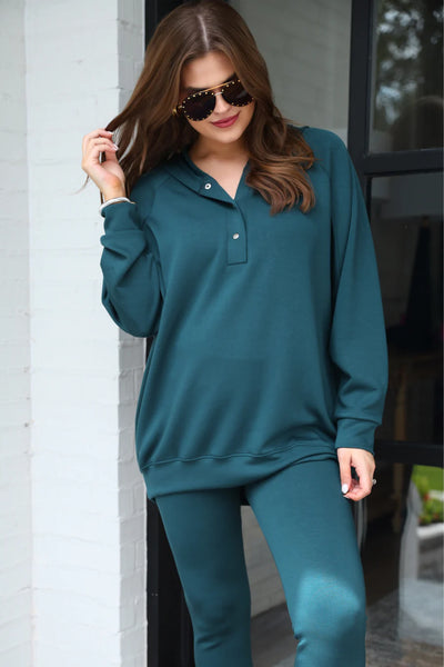 Teal Luxe Comfort Zone Top