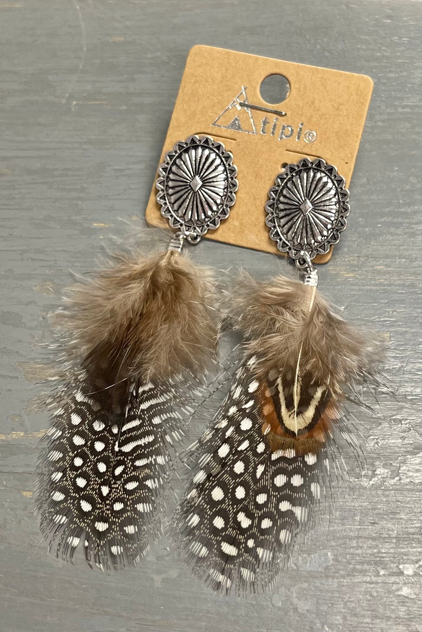 Catori Concho Feather Earring
