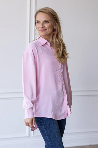 Rose Classic Button-Up Top