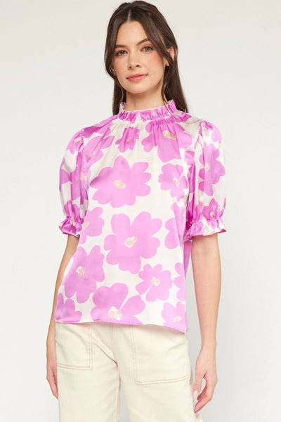 Blushing Begonia Top - Purple