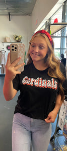 Spot On Cardinals Tee - Black