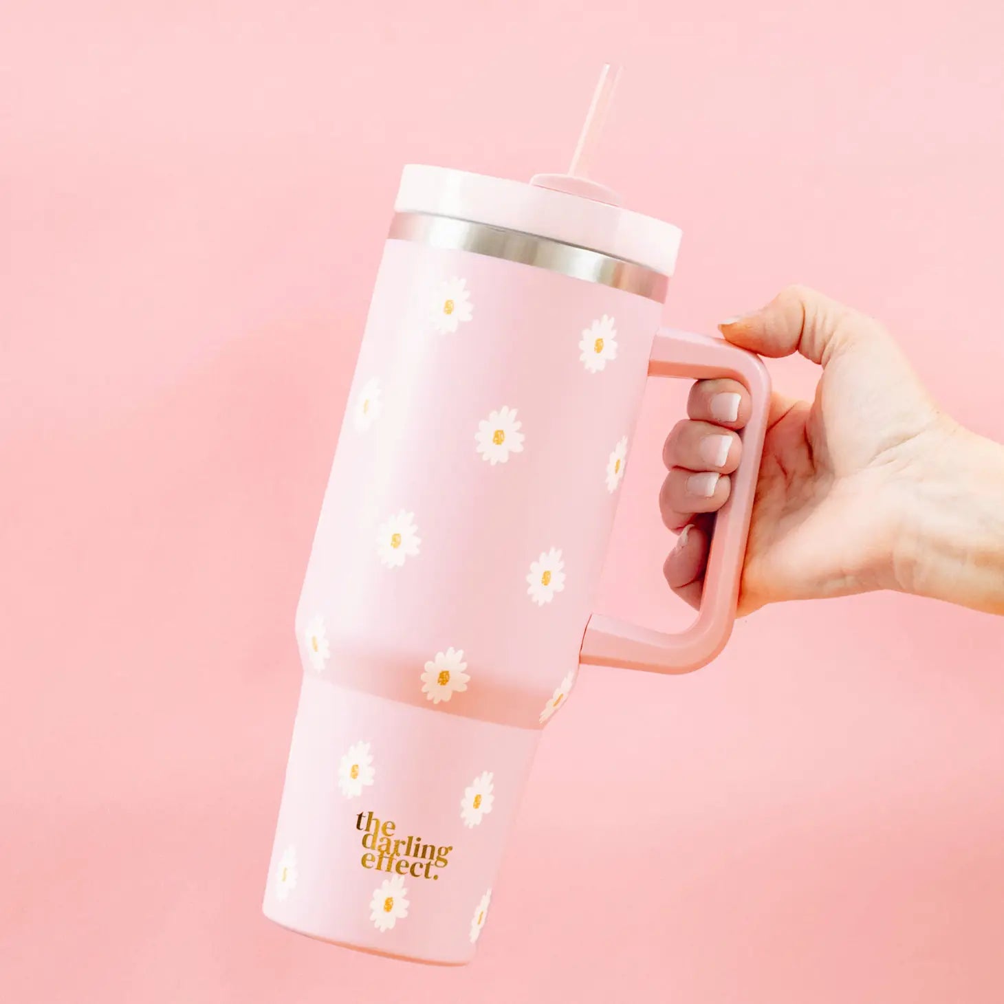Kait Pink 40oz Cup With Handle