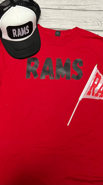Preorder Youth Distressed Rams Tee