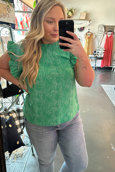 Jade Gardenia Top