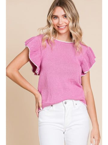 Cowboy Pink Summer Knit Top