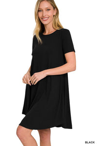 Everyday Dress W/Pockets - Black