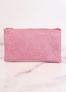 Liz Crossbody Bag - Hot Pink Straw
