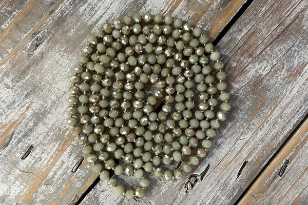 Olive Beaded Necklace - Final SALE