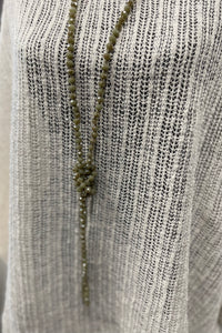 Olive Beaded Necklace - Final SALE
