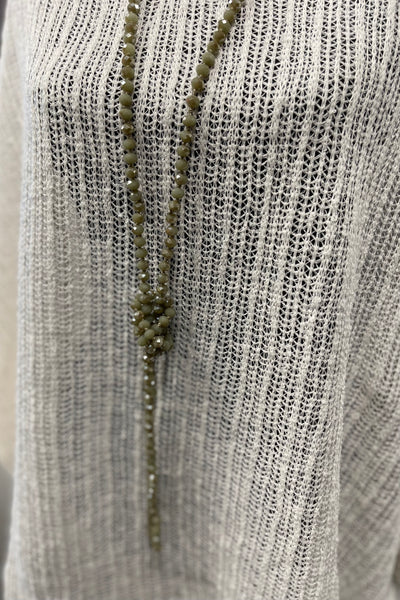 Olive Beaded Necklace - Final SALE