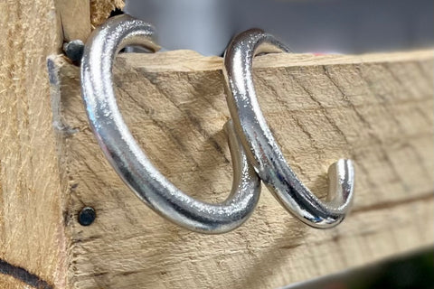 Chic Silver Hoops
