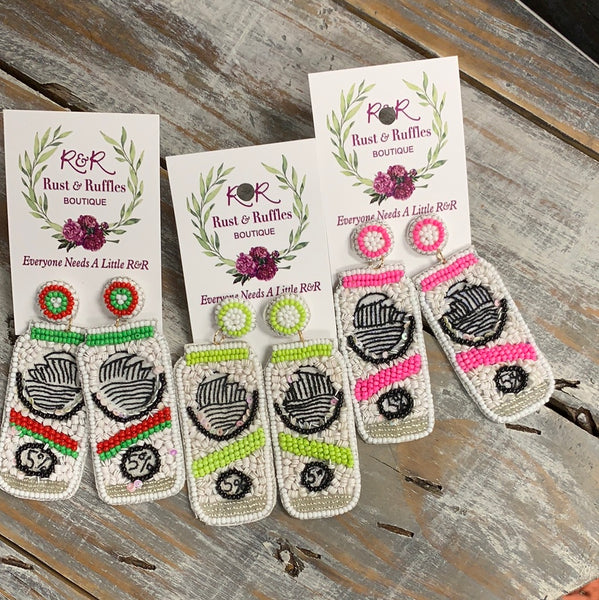 Whiteclaw Beaded Earrings - Final SALE