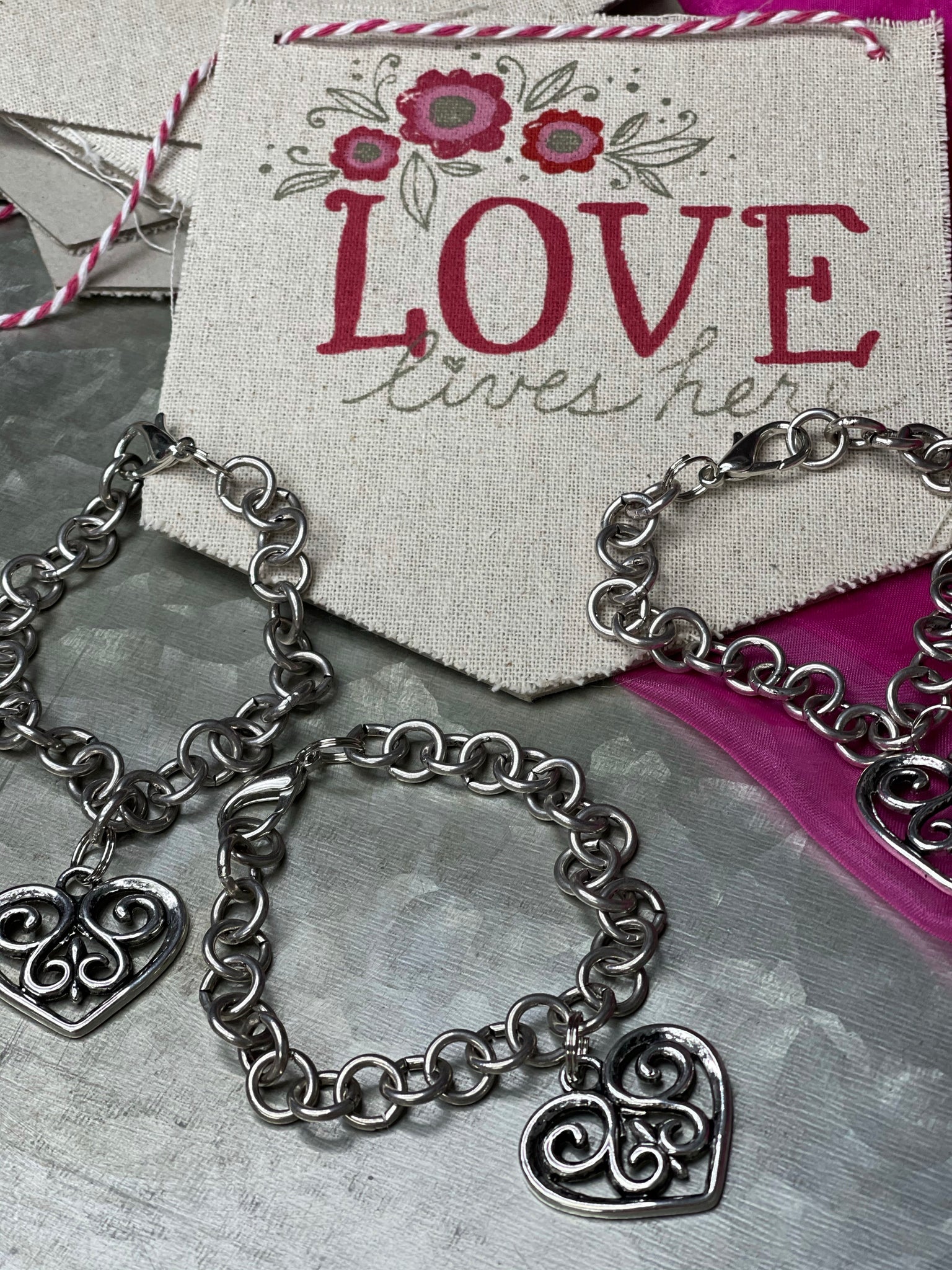 Silver Heart Bracelet - Final SALE
