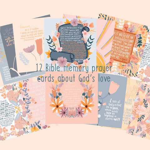 Prayer cards about God's love | Bible memory cards | Scripture cards | Bible affirmations
