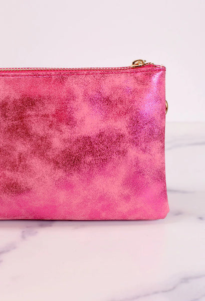 Liz Crossbody Bag - Glimmer Hot Pink